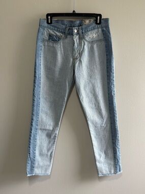 SIWY Nada When I’m With You Jeans 27 Two Tone Distressed Raw Hem
